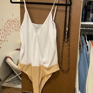 White Ribbed Bodysuit